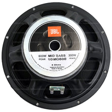 Load image into Gallery viewer, JBL Selenium 10MG600 10" Mid-Bass Woofer 600 Watts 8 Ohms (300 Watts RMS)