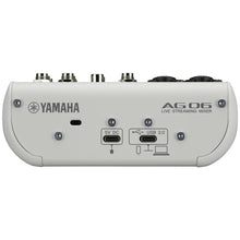 Load image into Gallery viewer, Yamaha AG 06 live streaming mixer on a white background