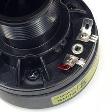 Load image into Gallery viewer, Close-up of a Eminence APT:50  component with metal terminal connectors, a small red screw, and a yellow RoHS compliance sticker on a white background.