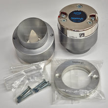 Load image into Gallery viewer, Beyma AST05 Package Contents 4 Screws with Face Plate Ring Adapter on Gray Background