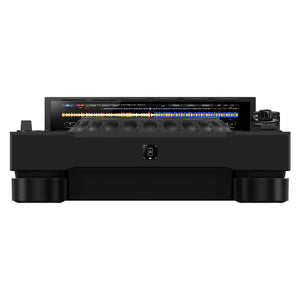 Front view of AlphaTheta Pioneer CDJ-3000X professional DJ media player, showing the knob on top right and NFC touchpoint in the middle