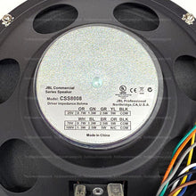 Load image into Gallery viewer, JBL CSS8008 8&quot; Multi-tap Ceiling Mountable Speaker 5W White for 25/70/100V Systems