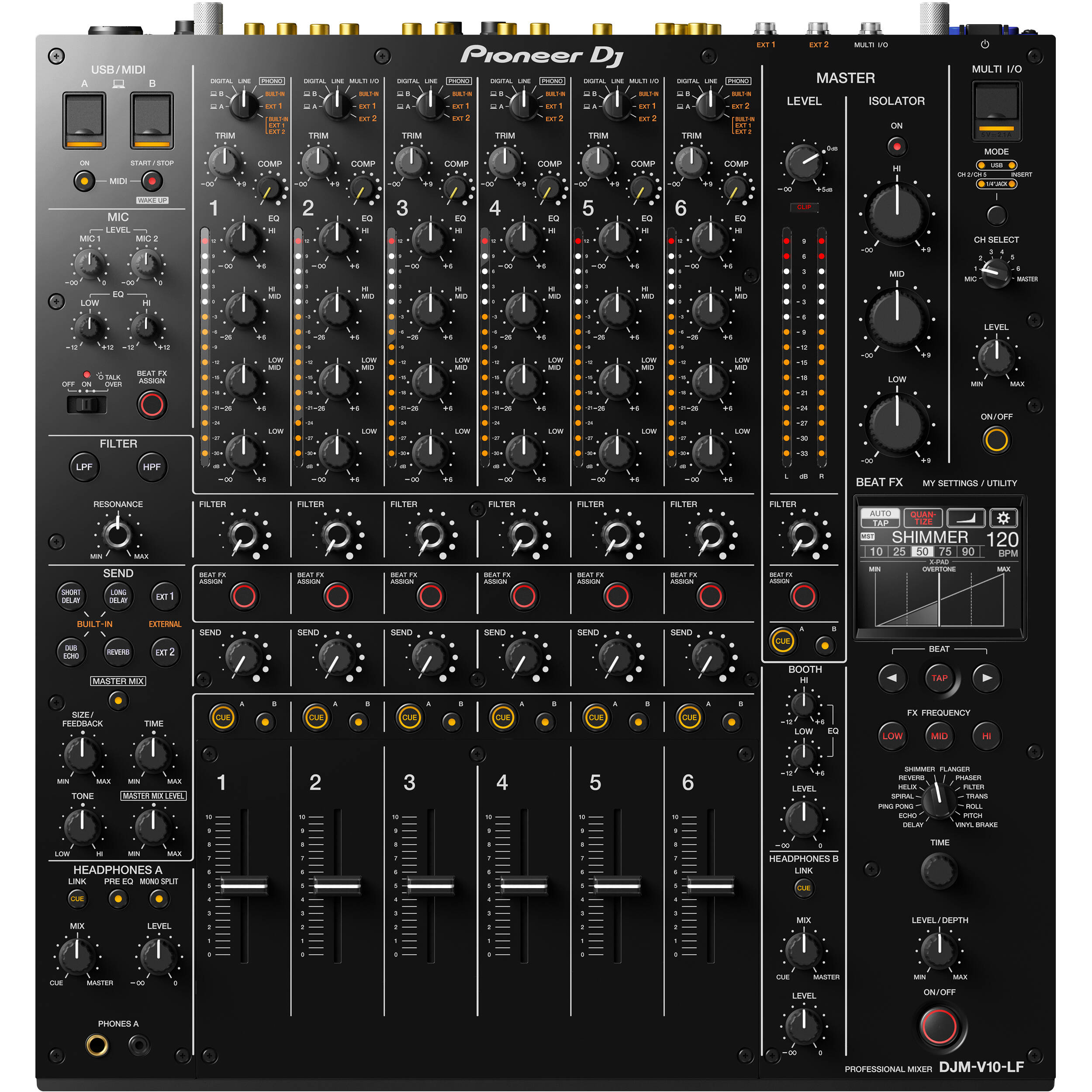 Pioneer DJ DJM-V10-LF 6-Channel Professional DJ Mixer – Hot Beat