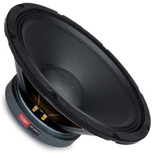 Load image into Gallery viewer, XD-000060-00 XD-000060-01 Aftermarket Generic Replacement Woofer for QSC Side View showing wire terminal and the woofer cone and dust cap on white background