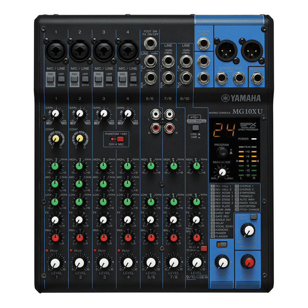 Yamaha MG10XU 10-Input Mixer with Built-In Effects and 2-In/2-Out USB Interface