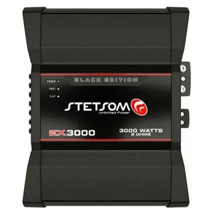 Stetsom EX 3000 Black Edition Mono 1 Channel Digital Amplifier Class D 3k Watts RMS 2-ohm STETSOMEX3000-2 BK