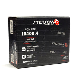 Stetsom IR 400.4 Compact Digital Multi Channel Amplifier 4 Channels 400 W Full Range 2-ohm STETSOMIR400.4-2