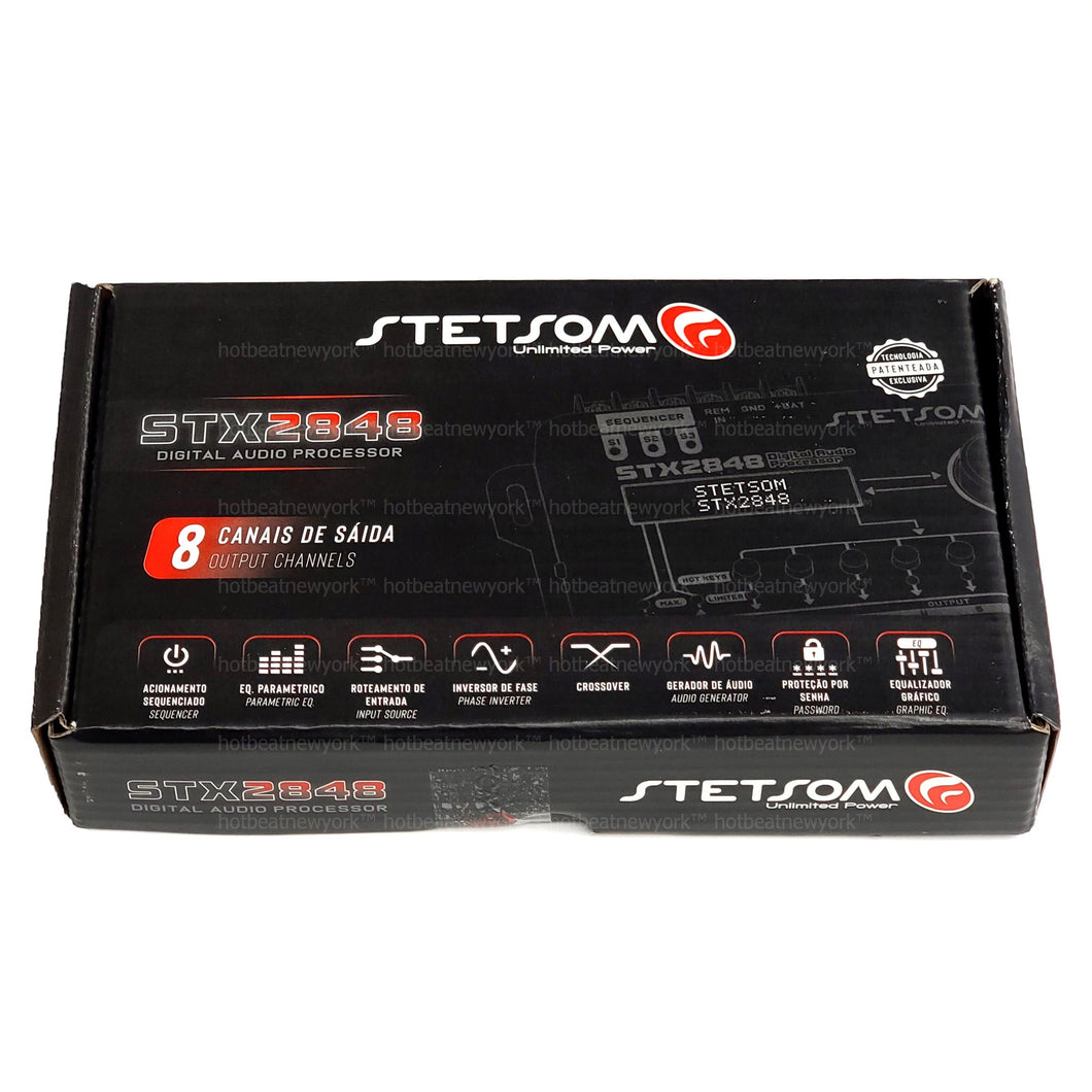Stetsom STX 2848 DSP Crossover & Equalizer 8 Channel Full Digital Signal Processor Sequencer STETSOMSTX2848