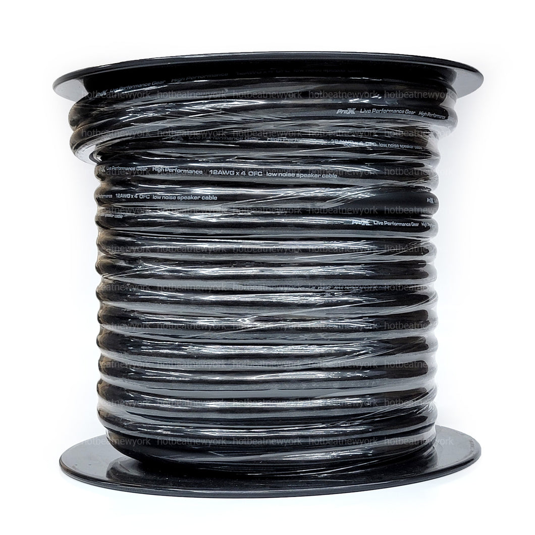 ProX XC-412-100 100 Ft. 100 Ft. 12 Gauge - 4 Conductor High Performance Passive Speaker Cable
