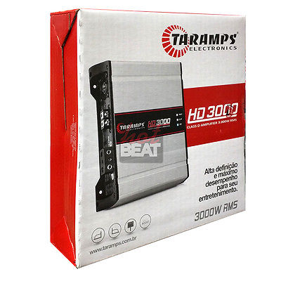 Taramps HD3000 3000 Watt RMS 1 ohm Full Range Amplifier  - USA Authorized Dealer