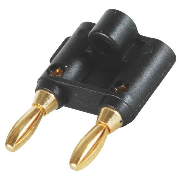 Speaker Banana Connector Plugs Set Screw Type Mount Black