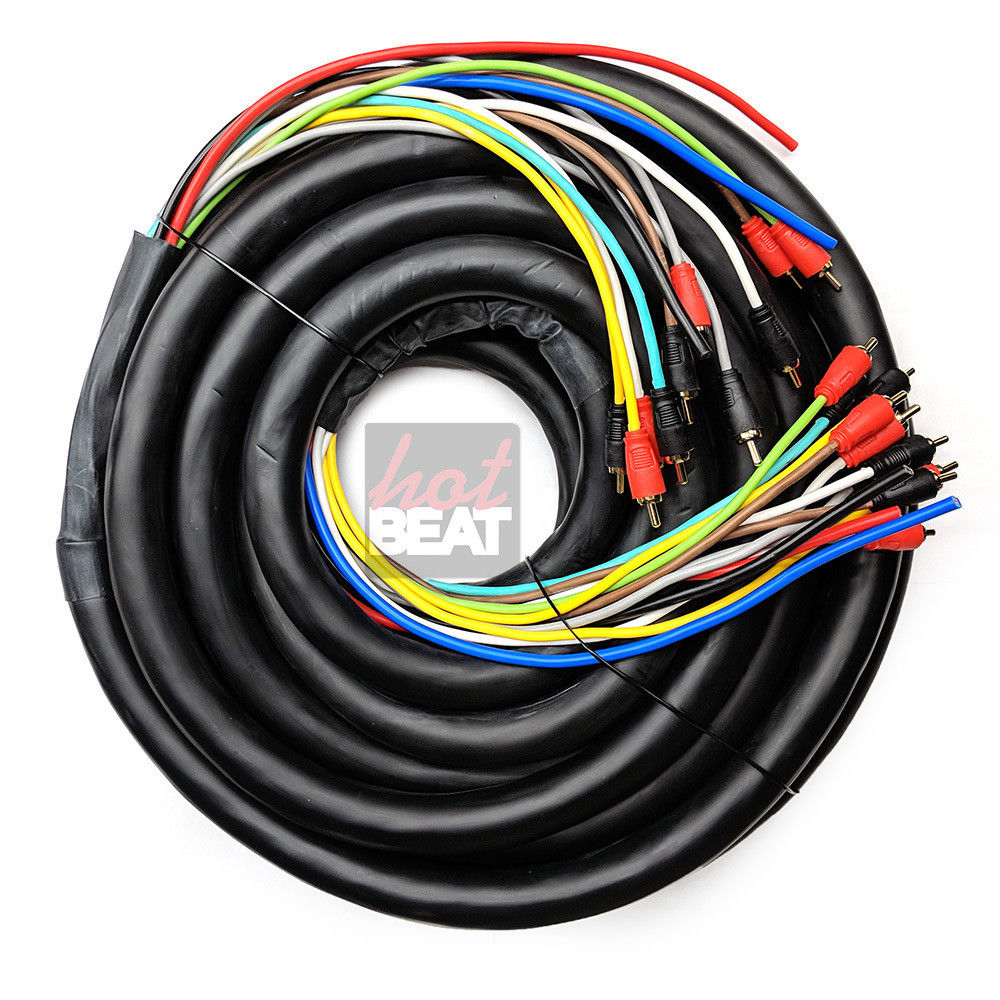 Car Audio Installation 35ft Cable Kit 13 Conductor COPPER Wire for AMP EQ Signal