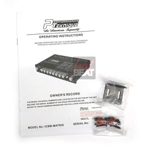 Performance Teknique ICBMMATRIX 7 Band Parametric Equalizer EQ w/ Sub Out Output