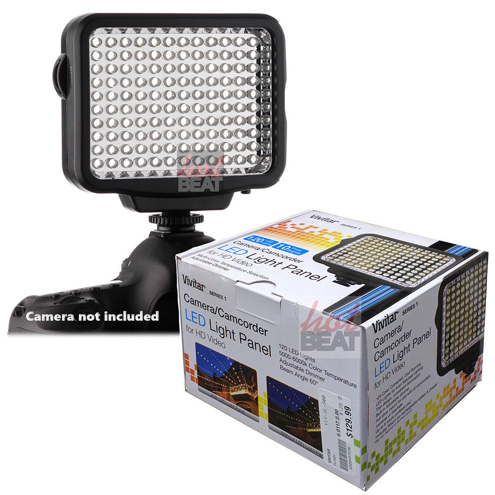 Vivitar Bright Adjustable 120 LED Continuous Light Panel Camera