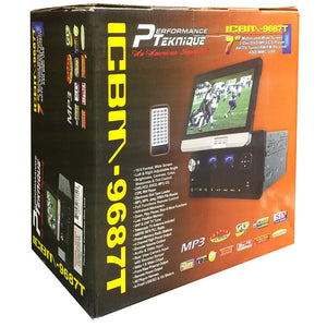 Performance Teknique ICBM-9687T 7" Flip-up Car DVD MP3 SD Analog Retro Gauge
