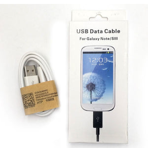 Micro USB White Data Cable Charger Cord for Samsung Galaxy S2 S3 S4 Note 2 3 4 5