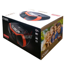Load image into Gallery viewer, Coby Cassette Recorder CD CD-R MP3 AM/FM Radio USB 3.5 mm AUX Player Boombox RED