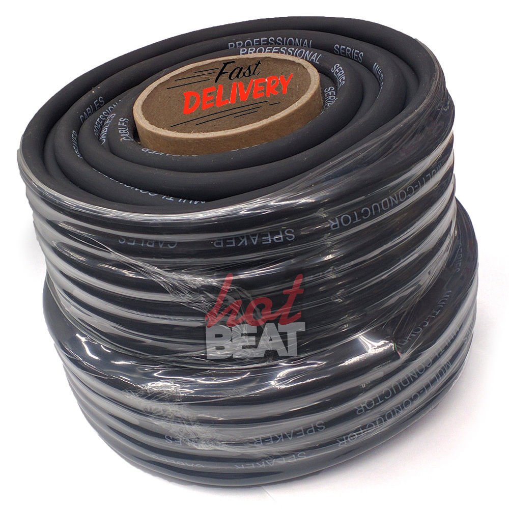 100 ft foot roll 12 GAUGE GA multi conductor PA high power speaker cable 4-wire