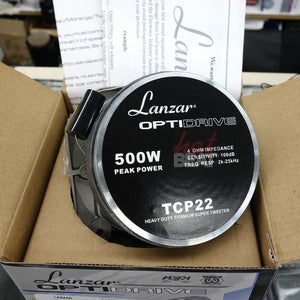 LANZAR OptiDrive Opti TCP22 4-Ohm 500W Heavy Duty Competition Tweeter 500 Watts