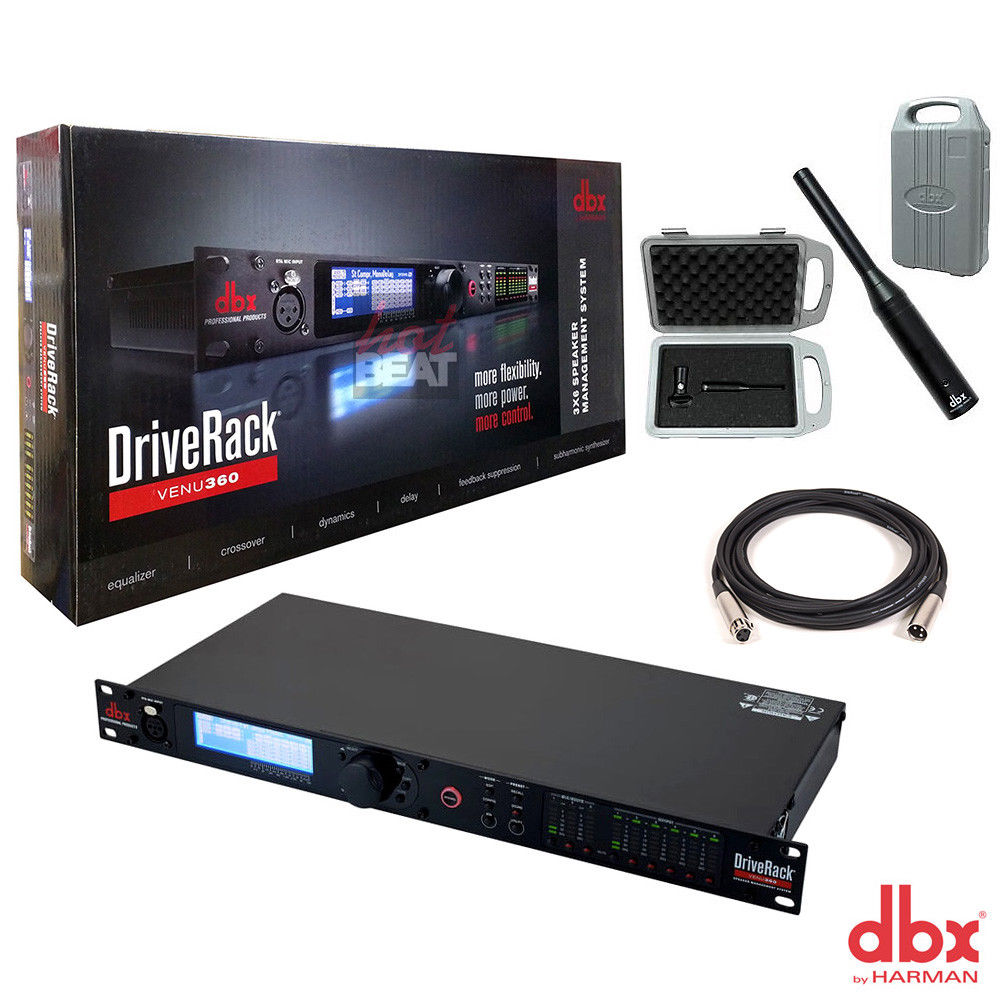 dbx DriveRack VENU360 691991401497 + RTA-M Measurement Mic + 25 ft XLR Cable