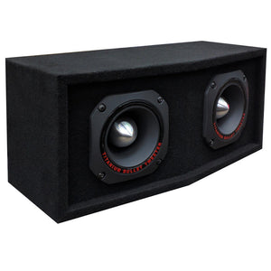 Dual Large Titanium Super Tweeter in Custom Built Angled Box 2000 Watts TW67 3"