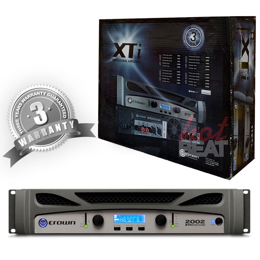 Crown XTi-2002 Heavy Duty Power Amplifier 871015003948 100-240V Global Voltage