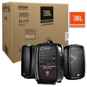 overvælde lukke tyfon JBL EON 206P Portable PA System with Powered Speakers Set + Mixer 6327 –  Hot Beat Electronics