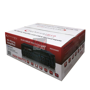 Technical Pro MM2000BT Mic Mixing Amplifier w/ USB / SD Card Inputs & Bluetooth
