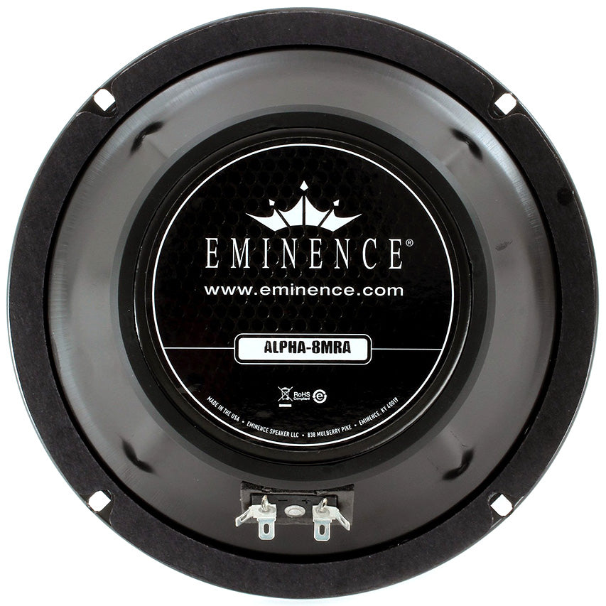 Eminence Alpha-8MRA 8-inch Sealed Back Speaker 125 Watts RMS 8-ohm rear back view