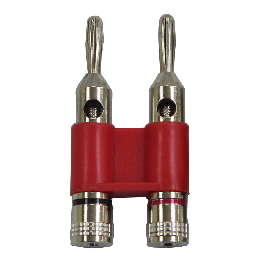 Speaker Banana Connector Plugs Thumb Screw Type Mount Red
