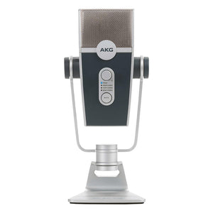 AKG C44 USB LYRA Microphone 192 kHz for Podcast Studio Music Video Gaming 885038040804 straight view