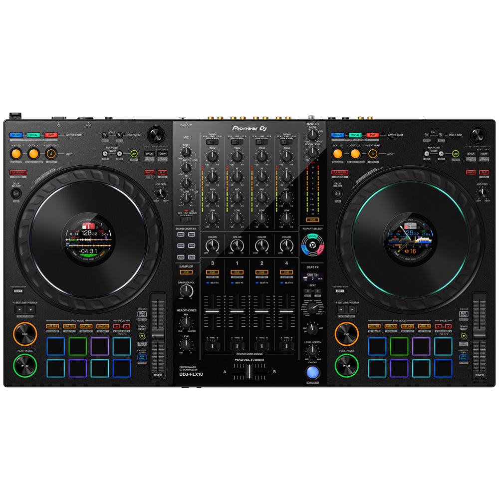 Pioneer DJ DDJ-FLX10 4-Channel DJ Controller for Rekordbox and SeratoDJ Pro