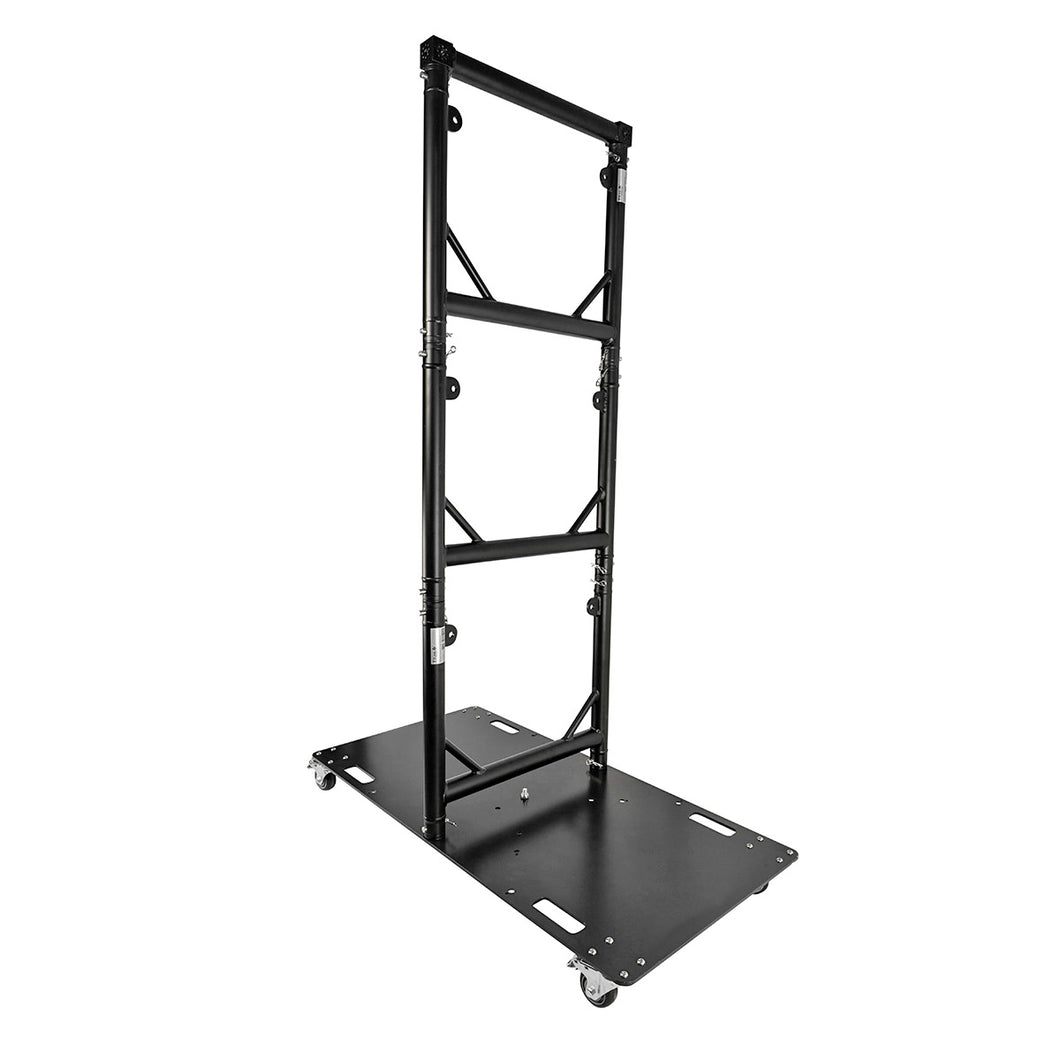 Truss Modular 3X Rapid U Grid Trio Package for Lighting - Moving Heads W-Rolling Aluminum Baseplate | Black Finish