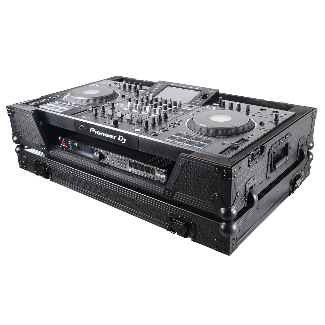 ATA Flight Case For Pioneer XDJ-XZ DJ Controller with 1U Rack Space and Wheels - Black