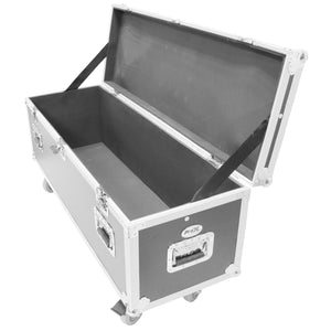 ATA Utility Flight Travel Heavy-Duty Storage Road Case with 4" in casters – 47.5"x16"x16" Exterior