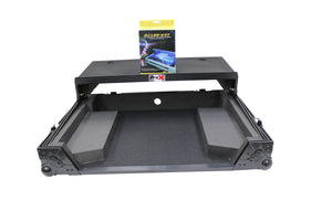 Flight Case for Gemini G4V DJ Controller with Sliding Laptop Shelf  and LED Kit| Black on Black