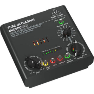 Behringer TUBE ULTRAGAIN MIC500USB Vacuum Tube Preamplifier front view