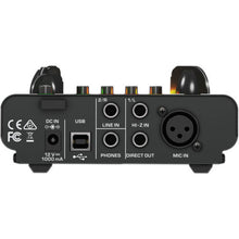 Load image into Gallery viewer, Behringer TUBE ULTRAGAIN MIC500USB Vacuum Tube Preamplifier top view