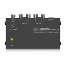 Load image into Gallery viewer, Behringer MICROPHONO PP400 Ultra-Compact Phono Preamp 689076811781 main front view