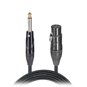 50 Ft. Unbalanced 1/4" TS to XLR-F High Performance Audio Cable