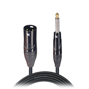 10 Ft. Unbalanced 1/4" TS-M to XLR3-M High Performance Audio Cable