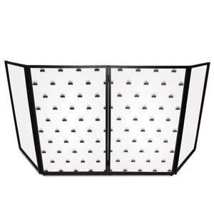 DJ Facade King Pattern Scrim on White Fabric | Set of Two