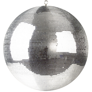 8" inch Mirror Disco Ball Bright Silver Reflective Indoor DJ Sphere with Hanging Ring for Lighting