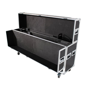 Universal Case For Flat Panel Monitor LED-LCD-Plasma TV Dual 70" to 80" Adjustable Flight Case W-4" Casters