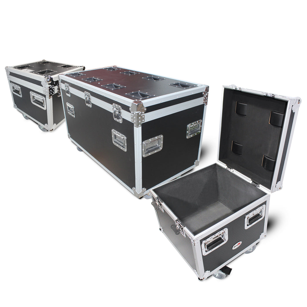 Package of 3 Utility ATA Flight Travel Storage Road Case – Includes 1-Large and 2-Half Size with 4