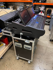 Flip-Ready™ Hydraulic Console Case for ChamSys MagicQ MQ500M w/ 1U Rack Space