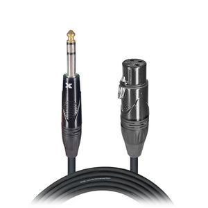 10 Ft. Balanced 1/4" TRS to XLR3-F High Performance Audio Cable
