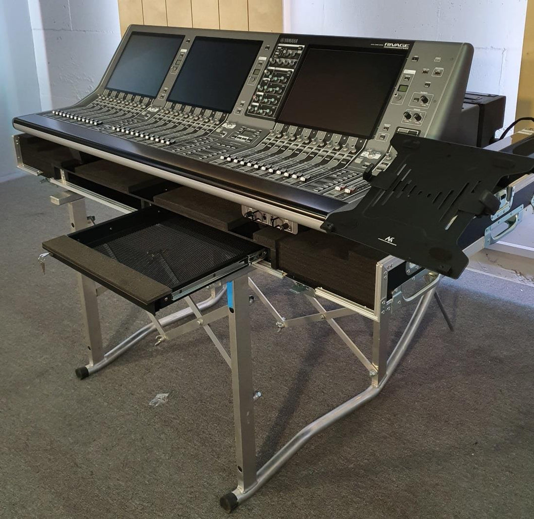 Flip-Ready Easy Detachable Retracting Case With 1U for Yamaha PM5 RIVAGE Console by ZCase Custom Order
