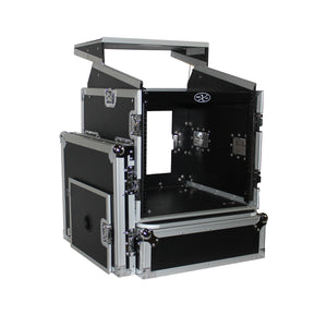 T-10MRLT 10U Rack x 10U Top Mixer DJ Combo Flight Case w/Laptop Shelf & Casters
