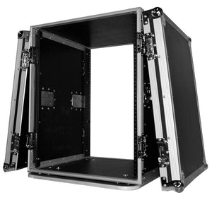 14U Space Amp Rack Mount ATA Flight Case 19 In Depth W-Casters